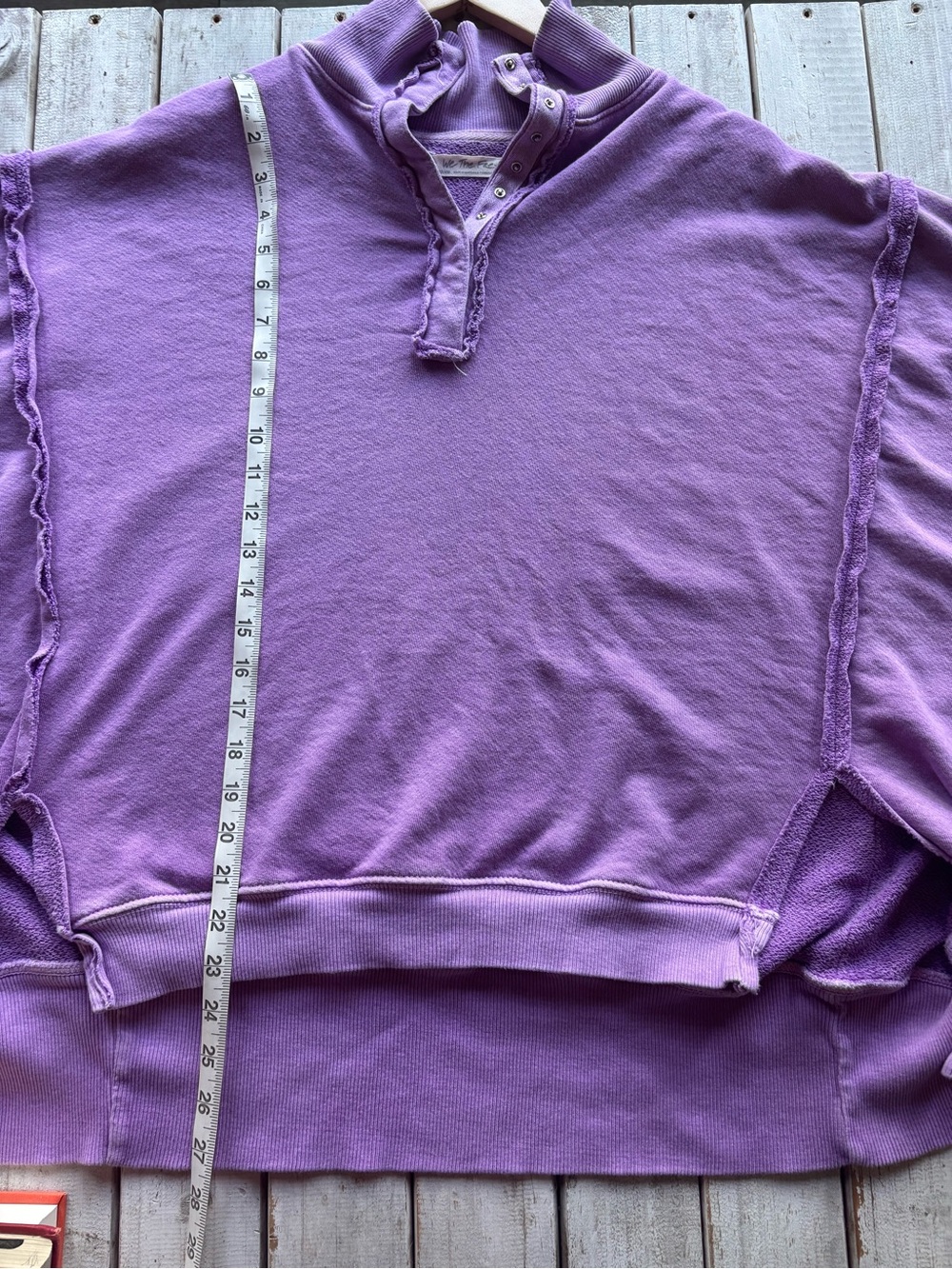 Free People We the Free Camden Henley Sweatshirt Lavender Purple Size M - Picture 4 of 14